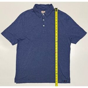 Faherty Brand Movement Polo Shirt Mens Large Blue Pima Cotton Modal Stretch L